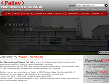 Tablet Screenshot of pallavchemicals.com